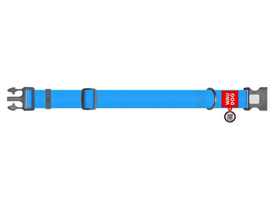 Collar Waterproof Obroża wodoodporna z QR-paszportem, plastikowy fastex, XXL 35mm/46-70cm niebieska - obrazek 2