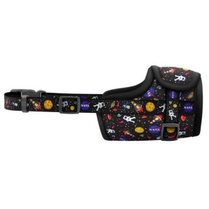 Collar WauDog Nylon Kaganiec, plastikowy fastex, wzór NASA, rozmiar 3 [25-34cm]