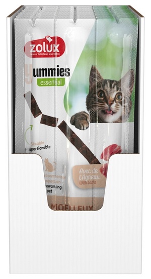 Zolux Yummies Miękki przysmak dla kota - Pałeczki Jagnięcina & Ryż 3x5g - obrazek 2