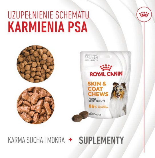 Royal Canin Skin & Coat Chews Adult Supplements 240g - obrazek 5