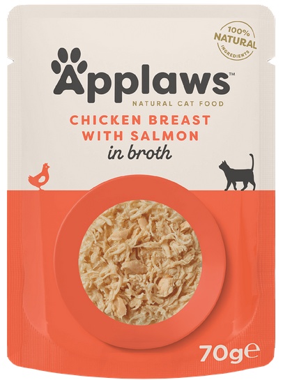 Applaws saszetka dla kota Kurczak z Łososiem w rosole 70g