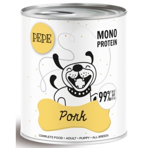 Paka Zwierzaka PEPE Pork (wieprzowina) puszka 800g