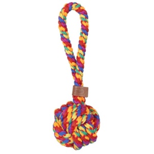 Zolux Zabawka dla psa szarpak piłka sznur Rainbow 9,5cm