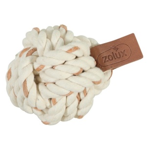 Zolux Zabawka dla psa do aportowania piłka sznurowa Leather Touch 7cm