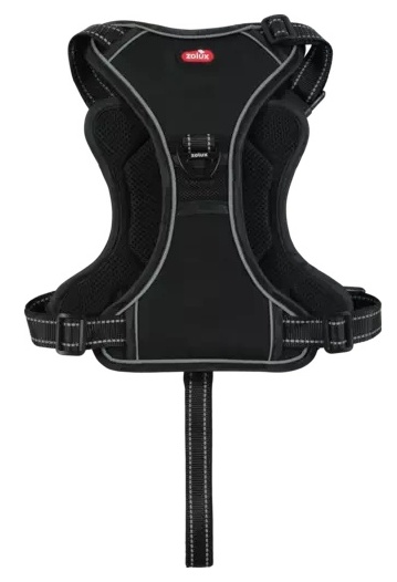 Zolux Szelki ze smyczą automatyczną Easyride M czarne - obrazek 2