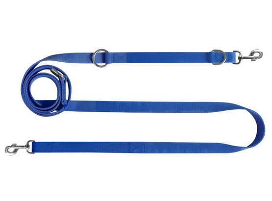 CHABA Smycz taśma regulowana - 16mm x 130/260cm niebieska - obrazek 3