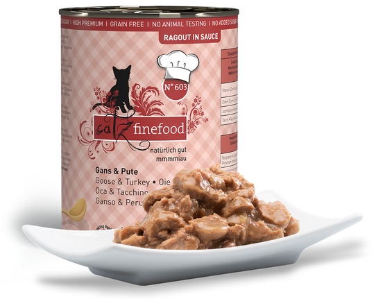 Catz Finefood Ragout N.603 Gęś i Indyk puszka 380g - obrazek 2