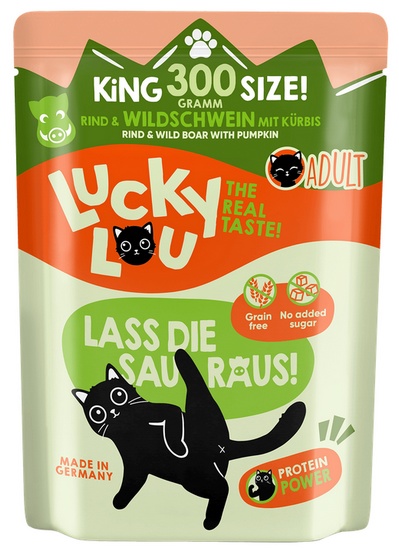 Lucky Lou Lifestage Adult Wołowina i dzik saszetka 300g - obrazek 5