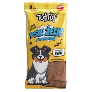 TUF TUF Psie Żelki - Paski z wieprzowiną 6szt