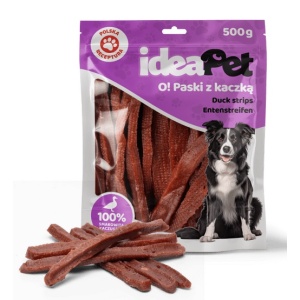 IdeaPet Paski z kaczką 500g