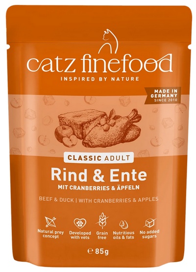 Catz Finefood Classic N.23 Wołowina i Kaczka saszetka 85g - obrazek 4