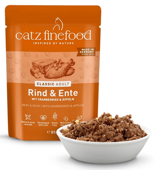 Catz Finefood Classic N.23 Wołowina i Kaczka saszetka 85g - obrazek 5