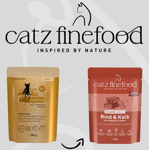 Catz Finefood Classic N.07 Wołowina i cielęcina saszetka 85g - obrazek 3