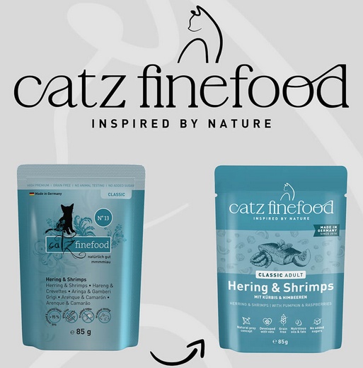 Catz Finefood Classic N.13 Śledź i Krewetki saszetka 85g - obrazek 3