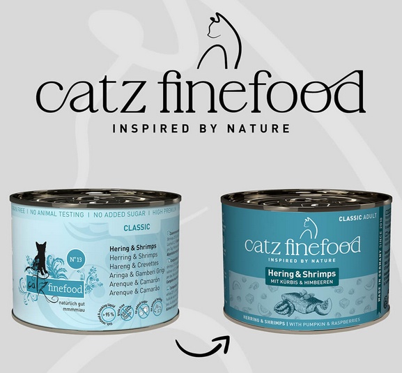 Catz Finefood Classic N.13 Śledź i Krewetki puszka 200g - obrazek 3
