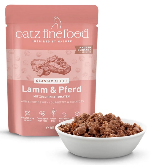 Catz Finefood Classic N.19 Jagnięcina i Konina saszetka 85g - obrazek 5