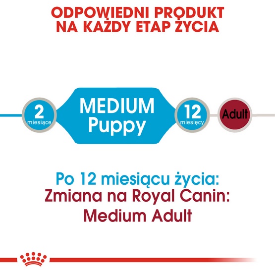 Royal Canin Medium Puppy karma mokra w sosie dla szczeniąt, od 2 do 12 miesiąca, ras średnich 140g - obrazek 3