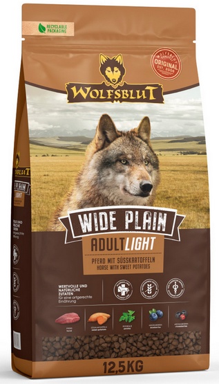 Wolfsblut Dog Wide Plain Adult Light - konina i bataty 12,5kg - obrazek 2