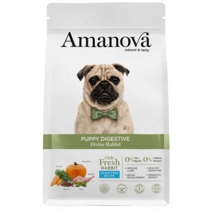Amanova Dog Puppy Digestive Divine Rabbit - królik 2kg
