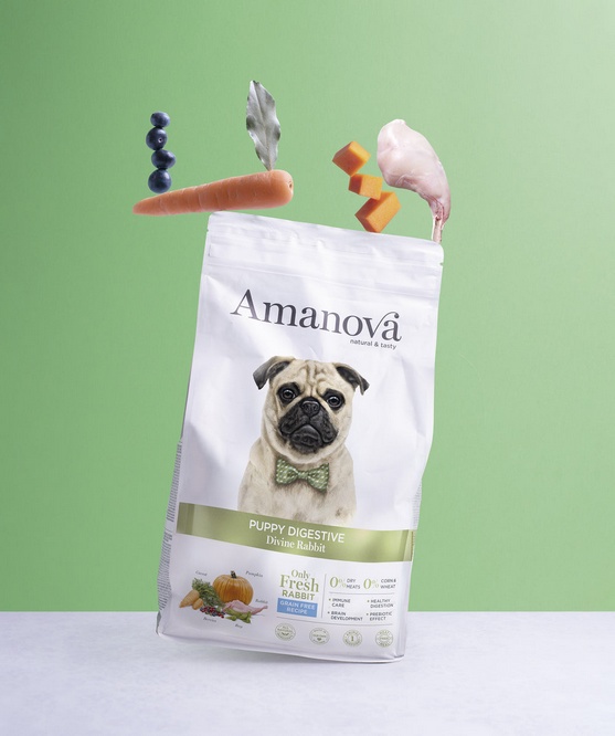 Amanova Dog Puppy Digestive Divine Rabbit - królik 2kg - obrazek 3