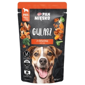 Pan Mięsko Karma mokra dla psa - Gulasz indyk z cielęciną saszetka 150g