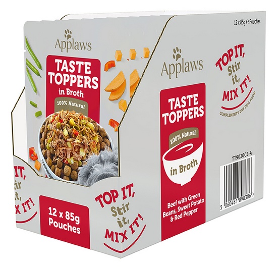Applaws Taste Toppers Saszetka dla psa - wołowina, zielony groszek, bataty i czerwona papryka w sosie 85g - obrazek 4