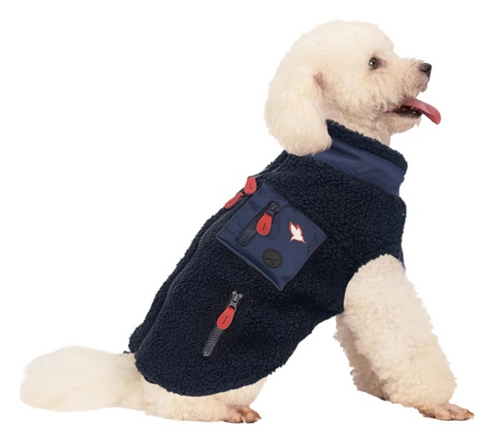 Zolux Ciepła bluza dla psa Bouclette R.35 granatowa - obrazek 3