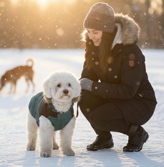 Zolux Kurtka puchowa dla psa New Mountain R.45 niebieska - obrazek 3