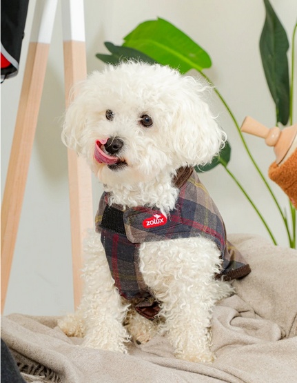 Zolux Kurtka w kratę dla psa Cheverny R.40 brązowa - obrazek 4