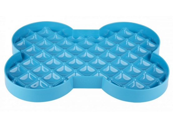SloDog Slow Feeder Plate Miska spowalniająca duża kość turkusowa - obrazek 2