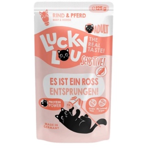 Lucky Lou Lifestage Sensitive Wołowina i konina saszetka 125g