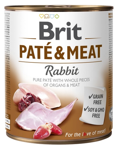 Brit Pate & Meat Dog Rabbit puszka 800g