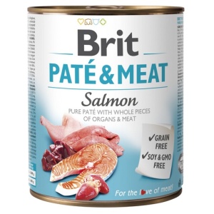 Brit Pate & Meat Dog Salmon puszka 800g