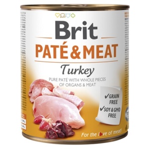 Brit Pate & Meat Dog Turkey puszka 800g