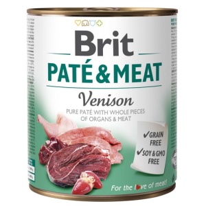 Brit Pate & Meat Dog Venison puszka 800g