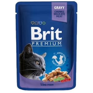 Brit Premium Cat Adult COD Fish Dorsz saszetka 100g