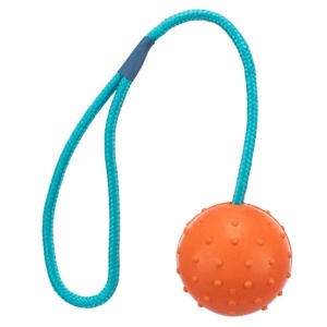 Trixie Piłka gumowa na sznurku 6/30cm [3305]