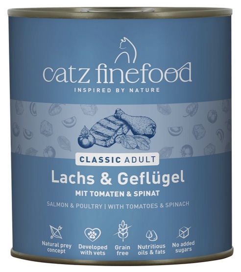 Catz Finefood Classic N.05 Łosoś i drób puszka 800g - obrazek 4
