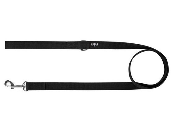 CHABA Smycz taśma S 10mm czarna - obrazek 2