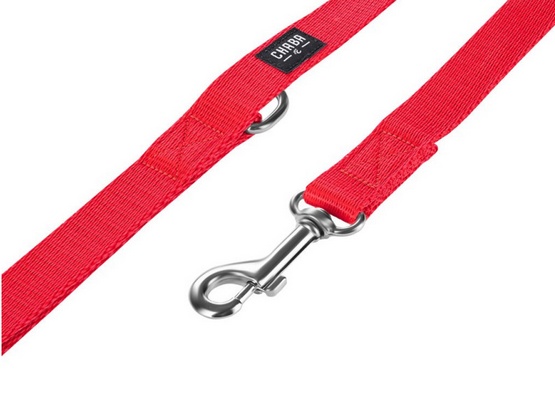 CHABA Smycz taśma XL 25mm czerwona - obrazek 2