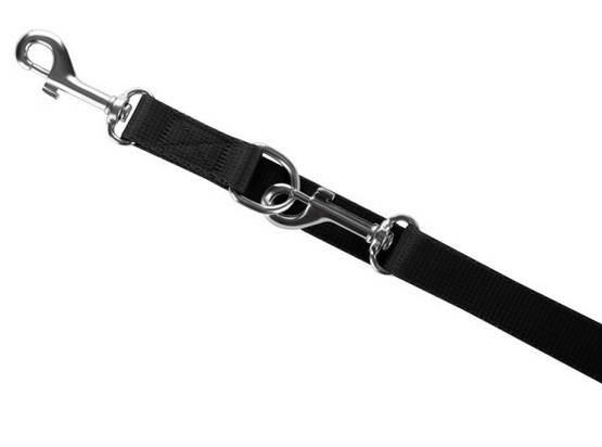 CHABA Smycz taśma regulowana L 20mm/260cm czarna - obrazek 3