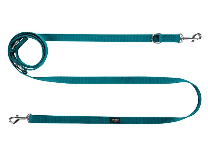 CHABA Smycz taśma regulowana S 10mm/260cm morska