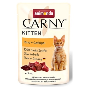 Animonda Carny Kitten Wołowina + Drób saszetka 85g