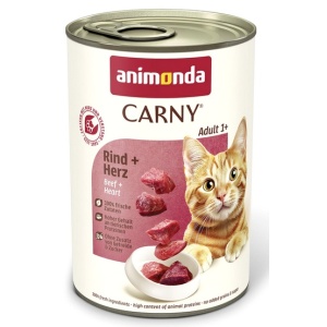 Animonda Carny Adult Wołowina + Serca puszka 400g