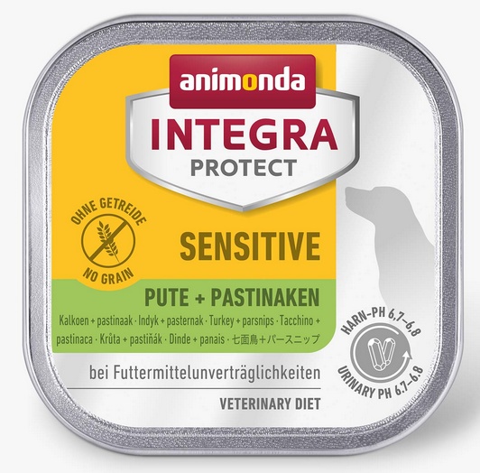 Animonda Integra Protect Sensitive dla psa indyk + pasternak tacka 150g