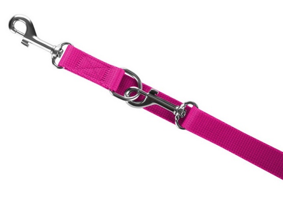 CHABA Smycz taśma regulowana XL 25mm/260cm fuksja - obrazek 2