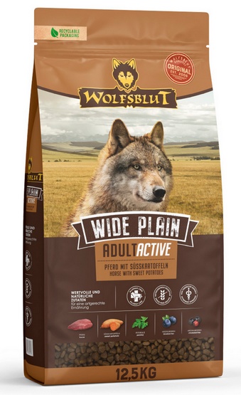 Wolfsblut Dog Wide Plain Active - konina i bataty 12,5kg - obrazek 2