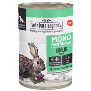 Wiejska Zagroda Monoproteinowa Królik puszka 400g