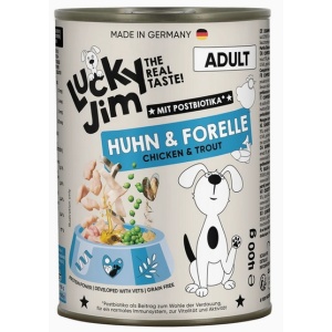 Lucky Jim Classic Adult Kurczak i pstrąg puszka 400g