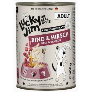 Lucky Jim Classic Adult Wołowina i jeleń puszka 400g